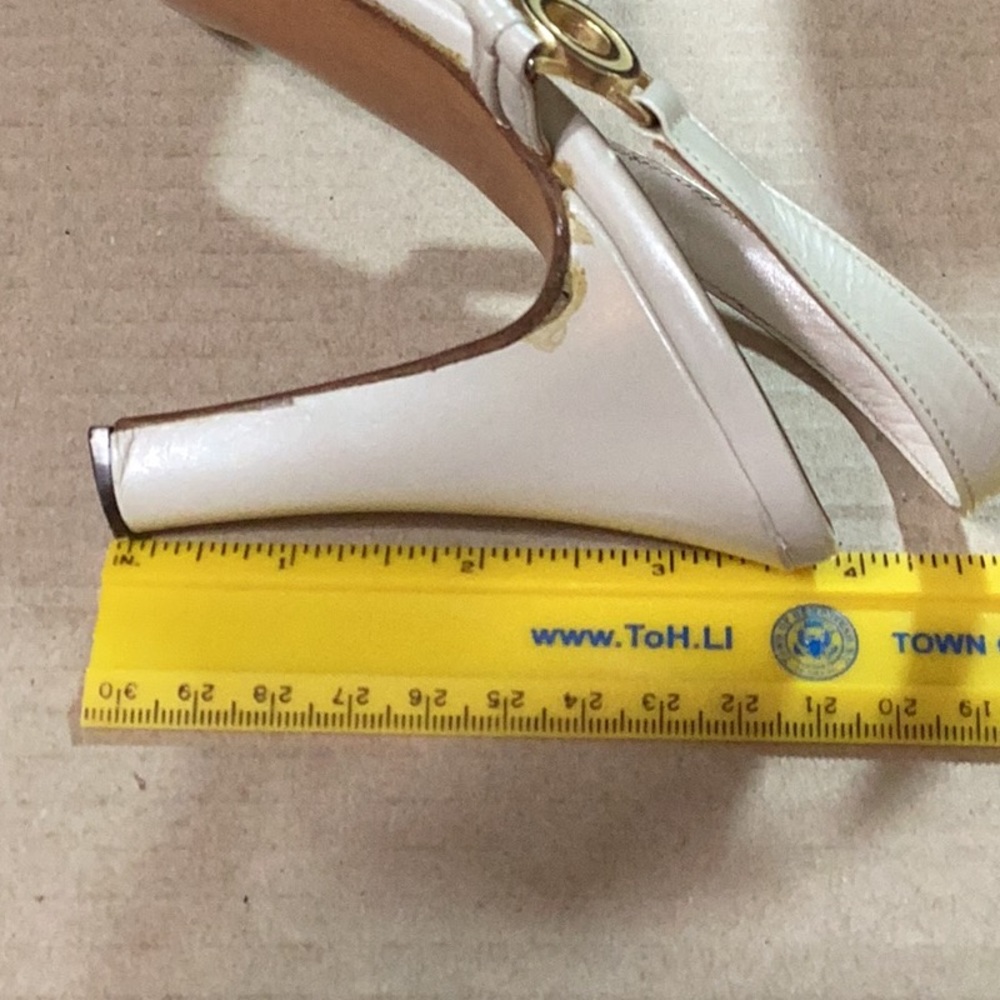 Pre-owned Beautiful Vintage Garolini Slingback Heels in Pearl color - Picture 9 of 9